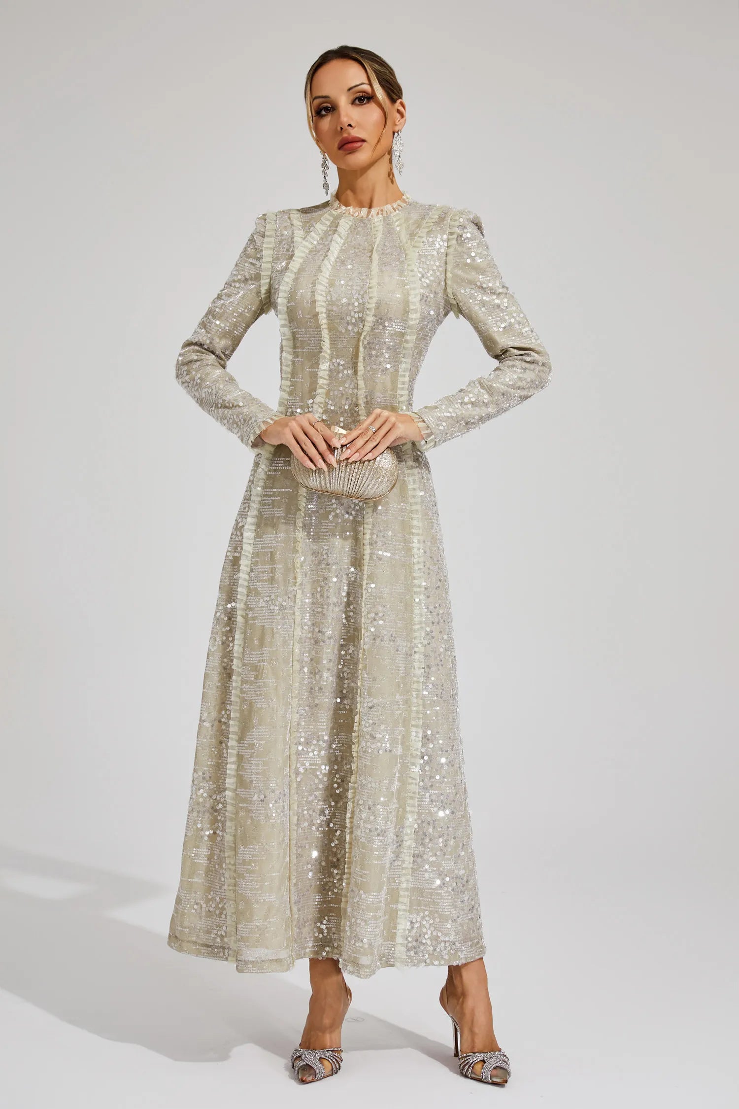 Virelia – Sequin elegance – Maxi dress-15147056824704-Santi Vento Atelier