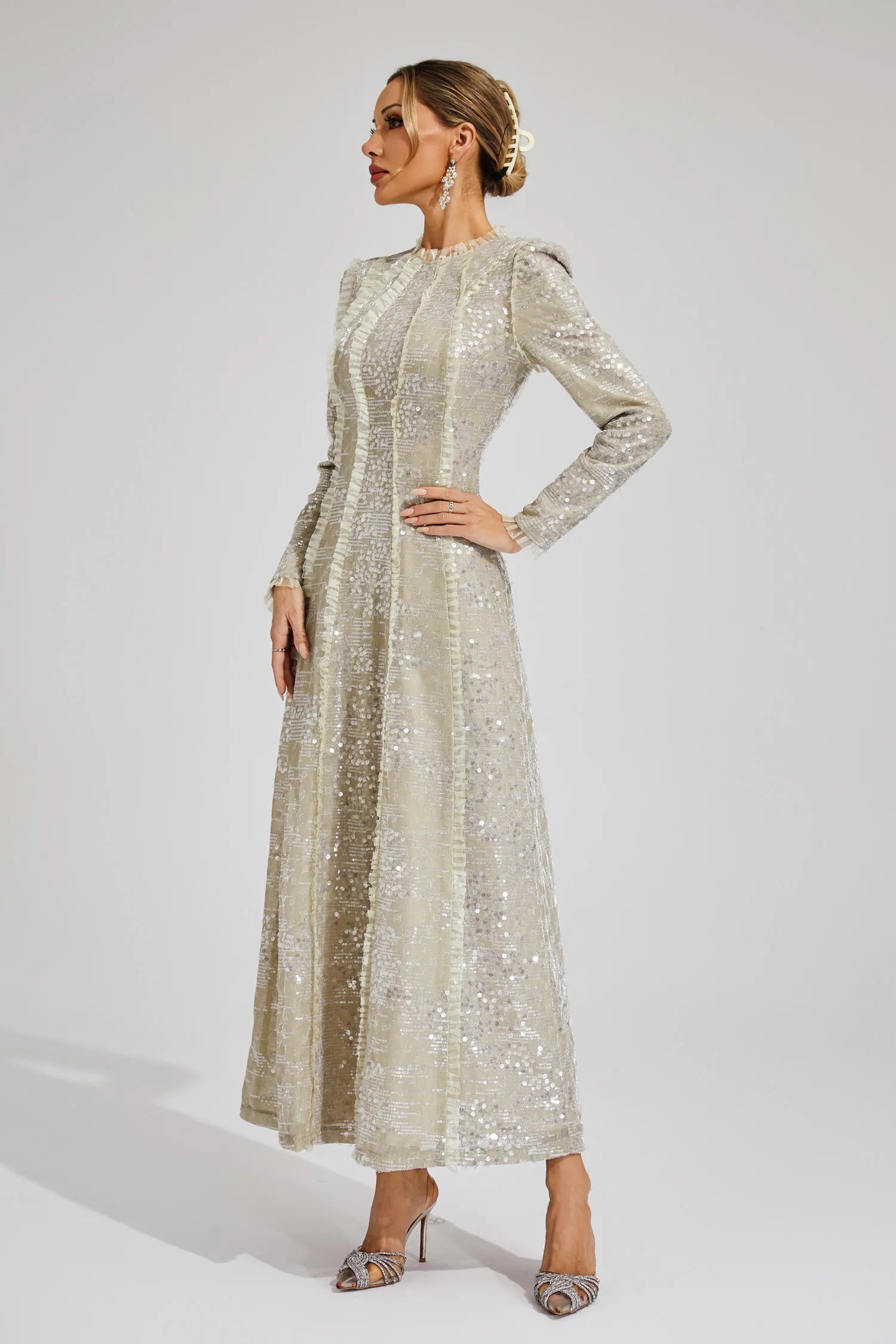Virelia – Sequin elegance – Maxi dress-15147056824704-Santi Vento Atelier