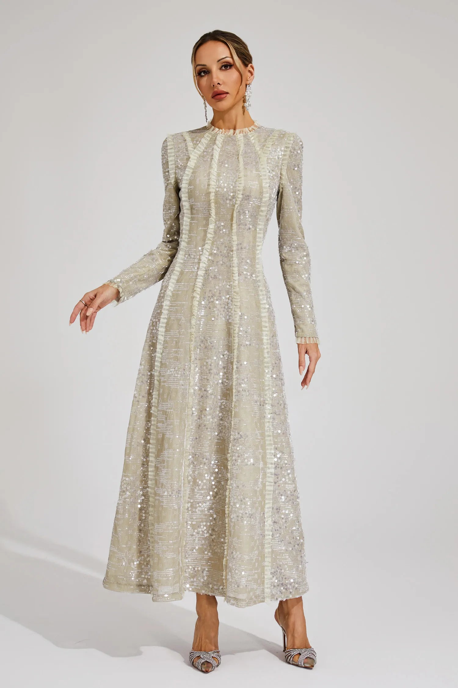 Virelia – Sequin elegance – Maxi dress-15147056824704-Santi Vento Atelier