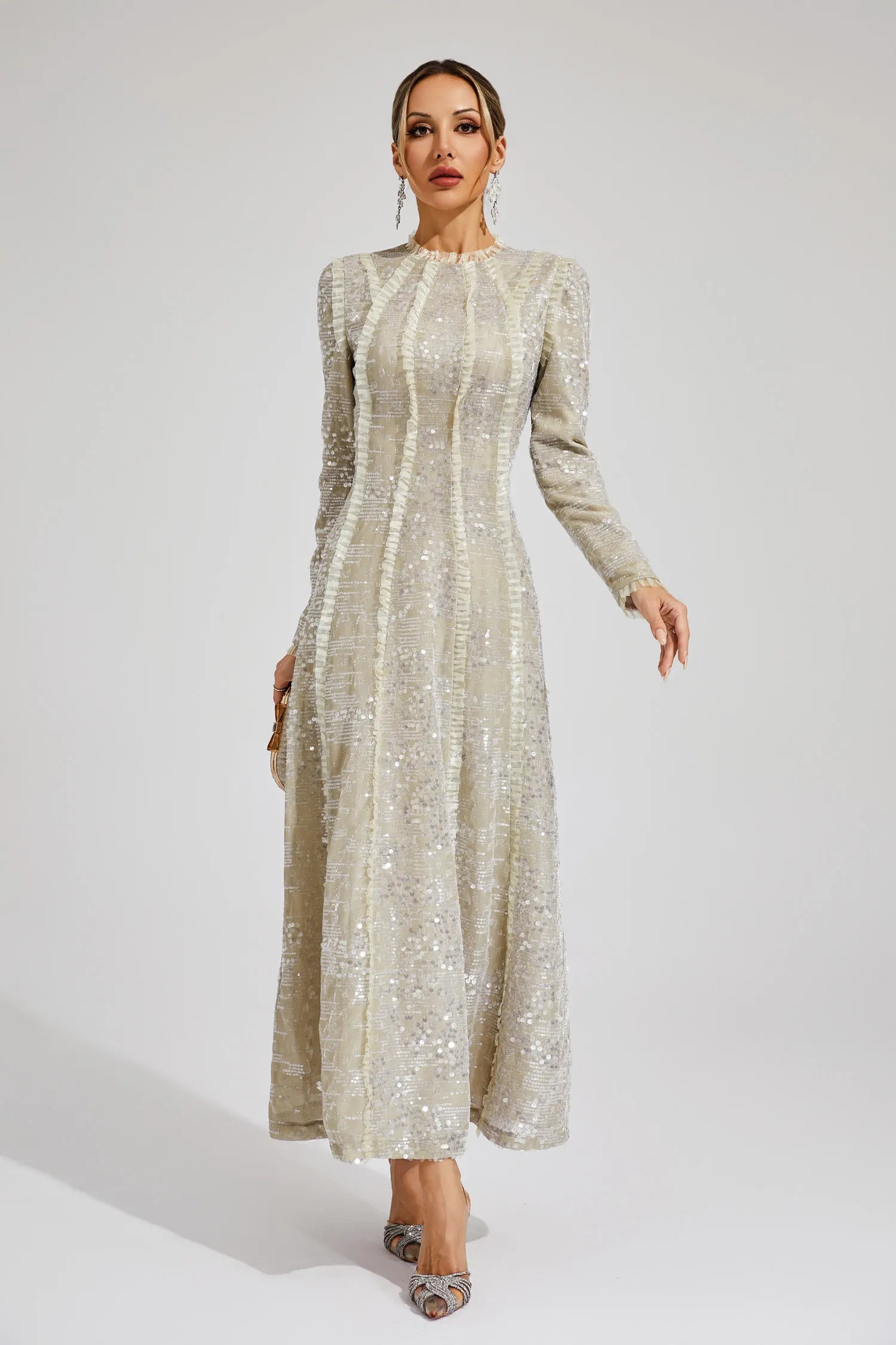 Virelia – Sequin elegance – Maxi dress-15147056824704-Santi Vento Atelier