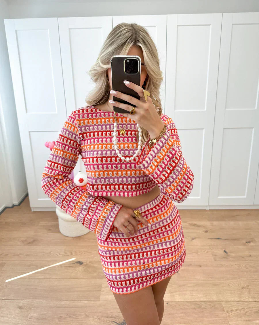 Vivaya – Retro print – Two-piece co-ord set-15146107208064-Santi Vento Atelier