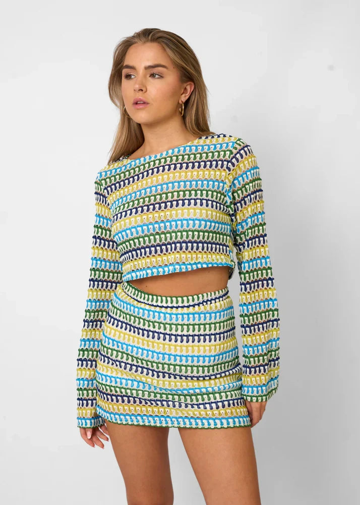 Vivaya – Retro print – Two-piece co-ord set-15146107208064-Santi Vento Atelier