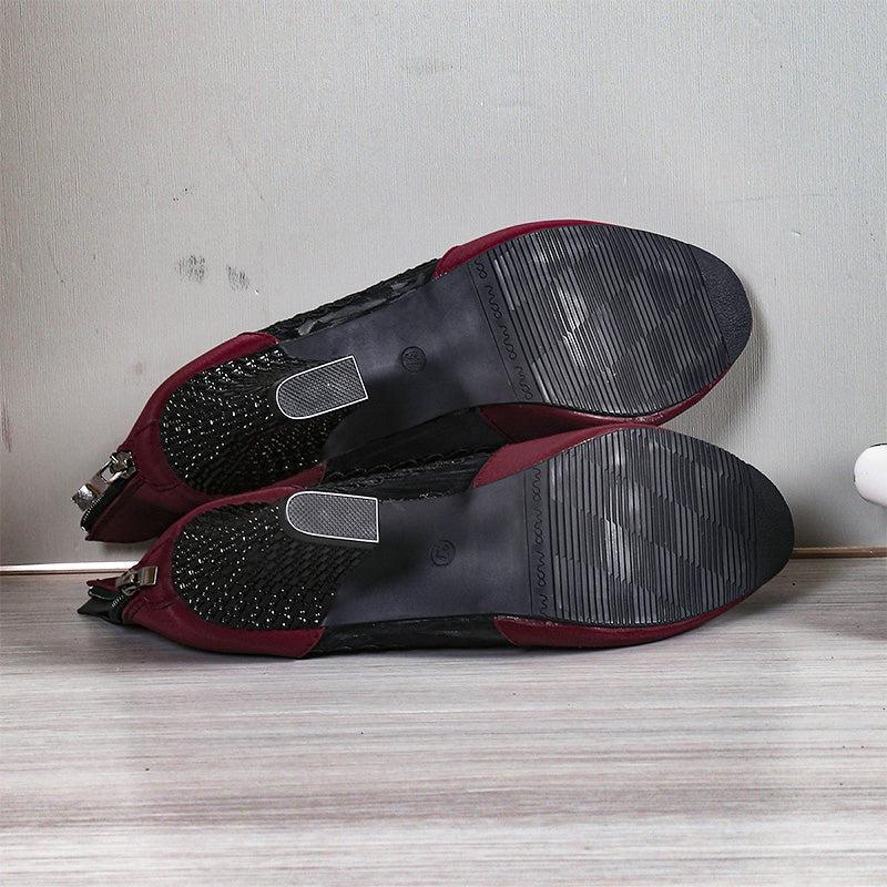 Viviana – Floral mesh – Ankle boots-15137991262592-Santi Vento Atelier