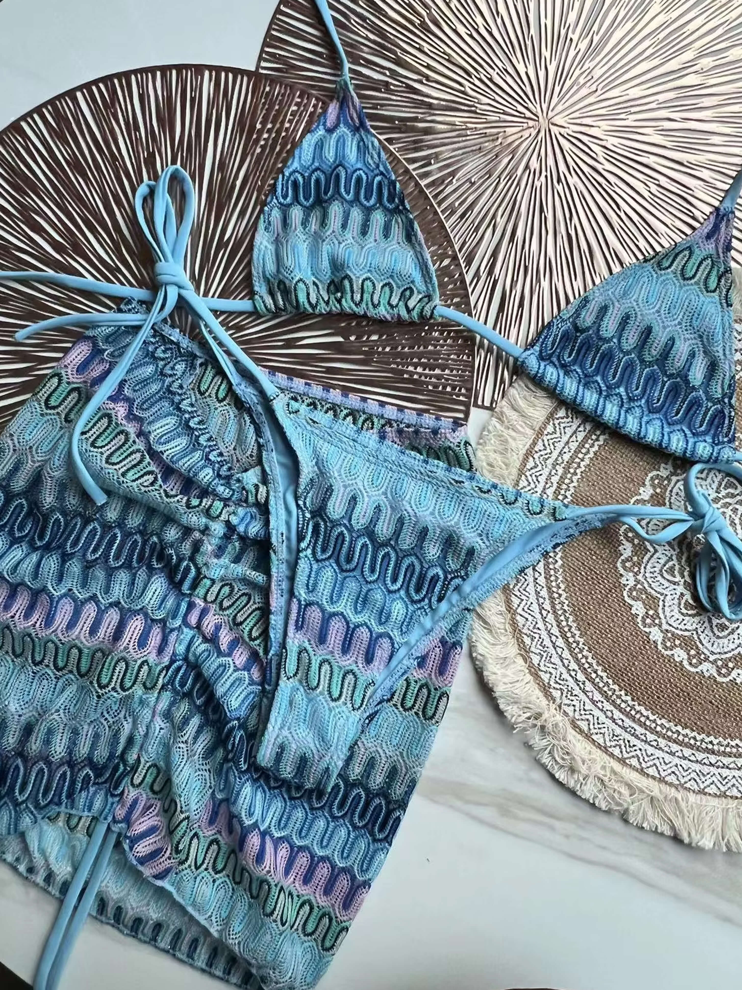 Zaffalina – Wavy knit texture – Bikini set-15157946417536-Santi Vento Atelier