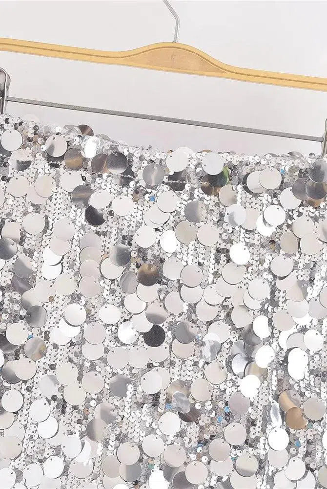 Zaira – Radiant sparkle – Glitter mini skirt-15140933042560-Santi Vento Atelier