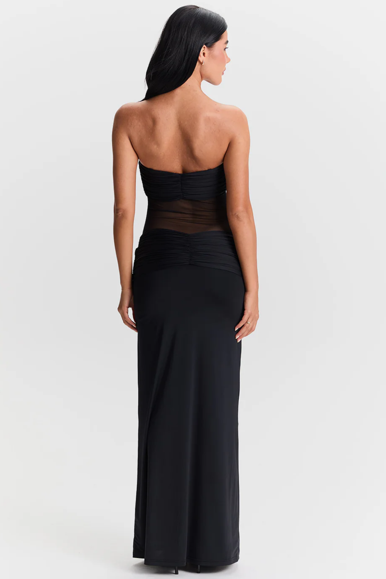 Zoie – Sheer twist detail – Strapless maxi dress-15142099157376-Santi Vento Atelier