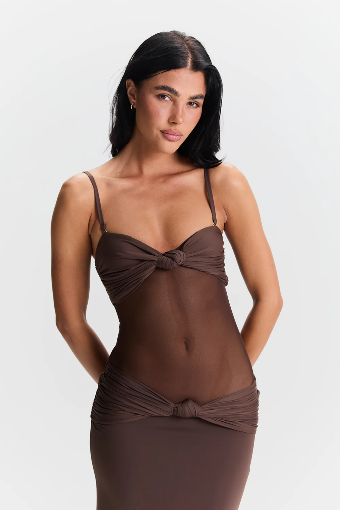 Zoie – Sheer twist detail – Strapless maxi dress-15142099157376-Santi Vento Atelier