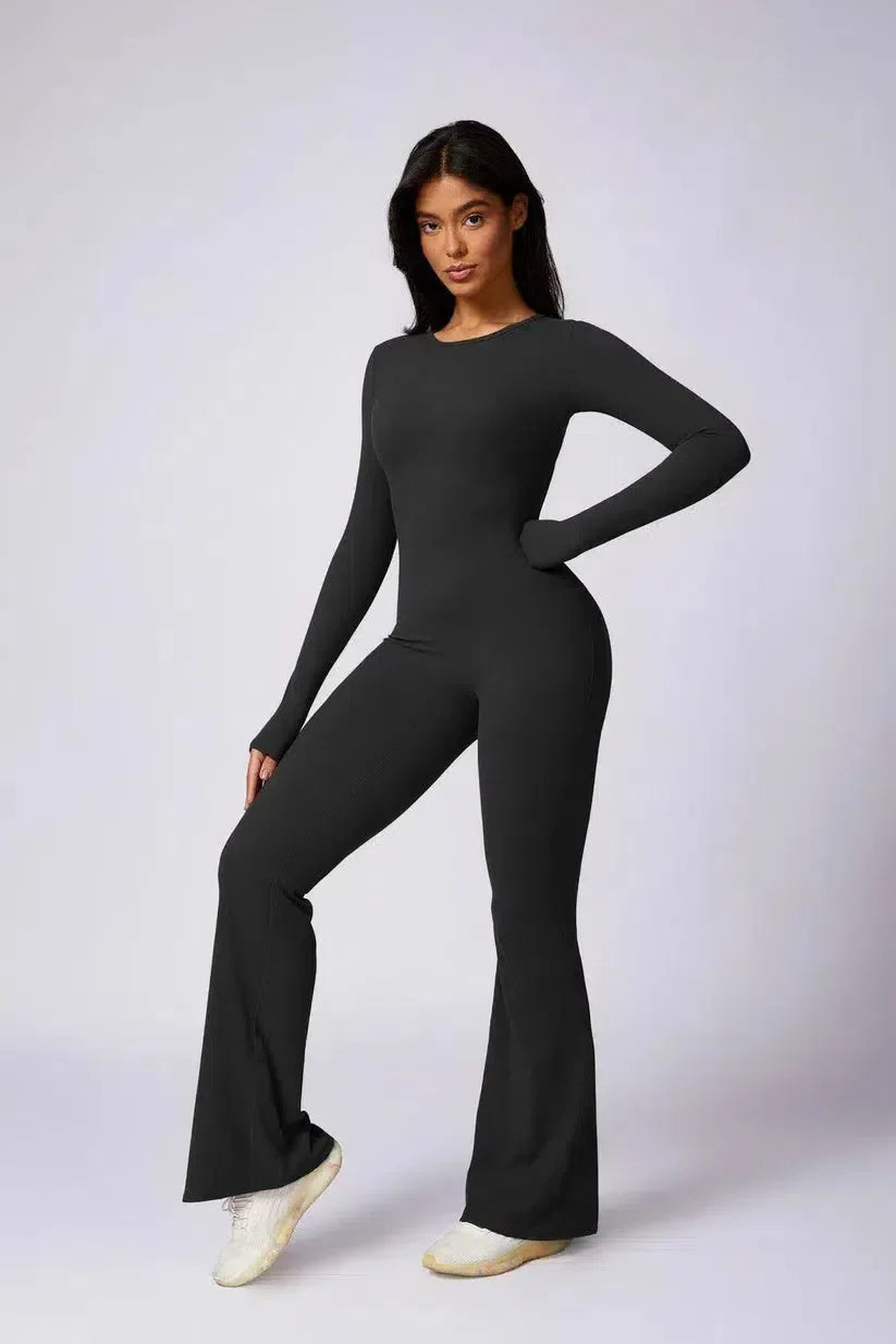 Zorina – Round neckline – Seamless gym jumpsuit-15137996898688-Santi Vento Atelier
