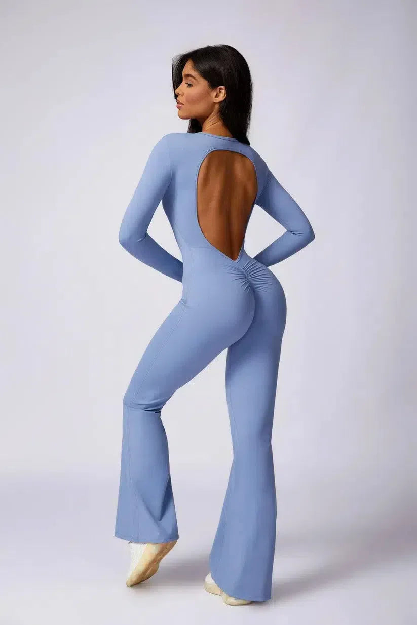 Zorina – Round neckline – Seamless gym jumpsuit-15137996898688-Santi Vento Atelier