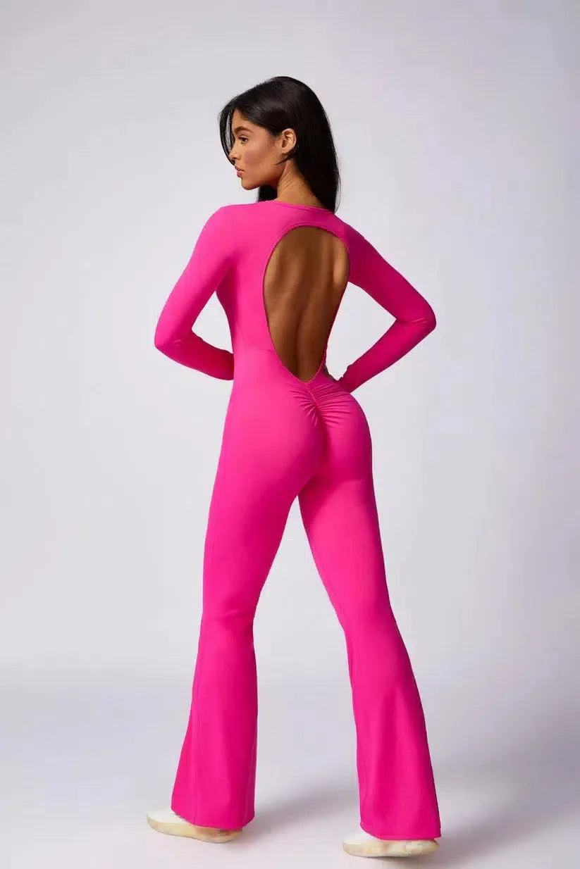 Zorina – Round neckline – Seamless gym jumpsuit-15137996898688-Santi Vento Atelier