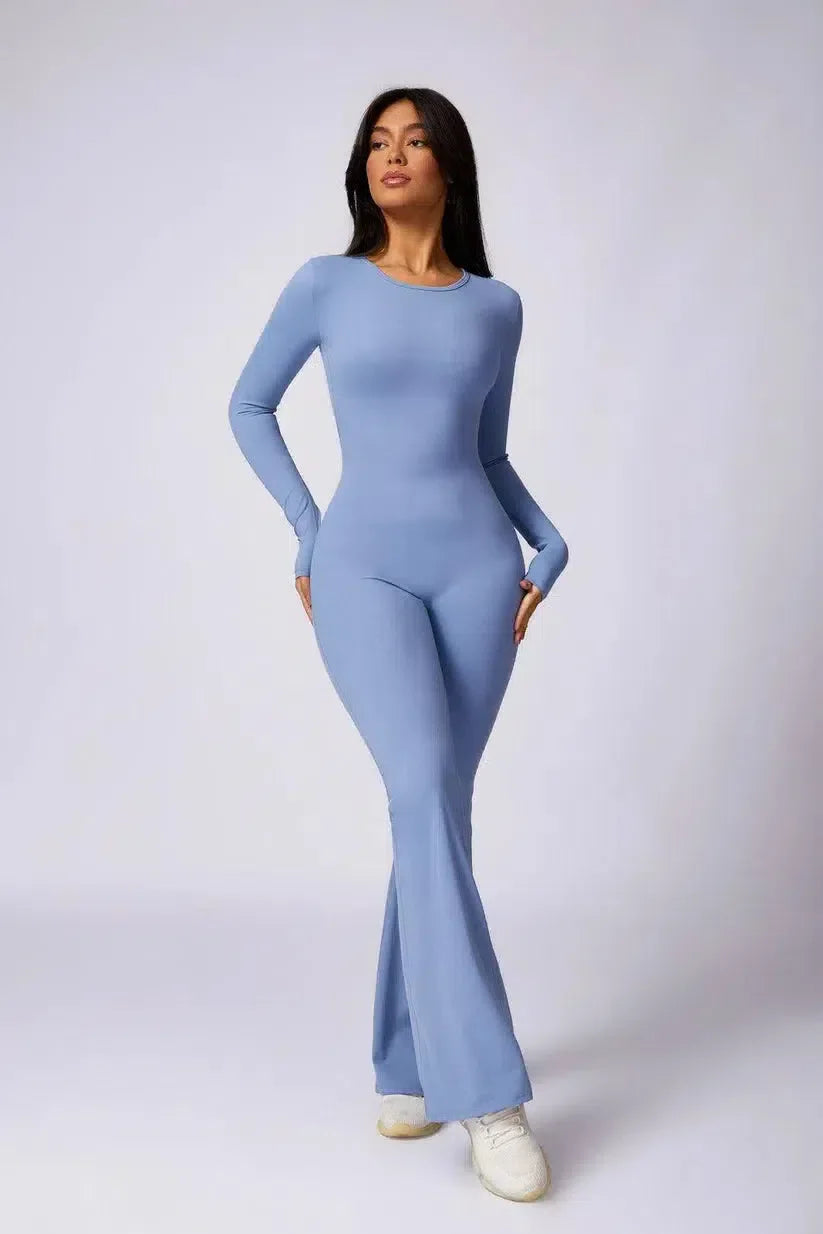 Zorina – Round neckline – Seamless gym jumpsuit-15137996898688-Santi Vento Atelier