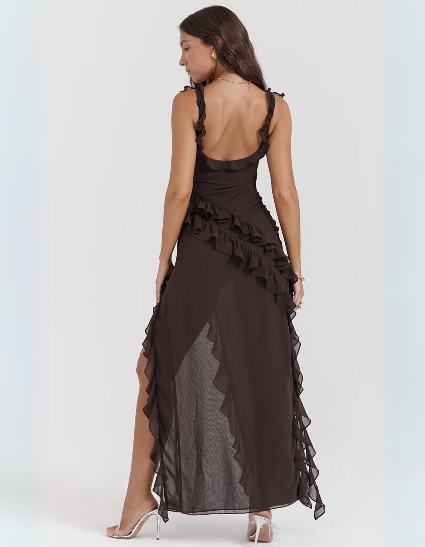 Vera – Ruched elegance – Maxi dress-15142079791488-Santi Vento Atelier