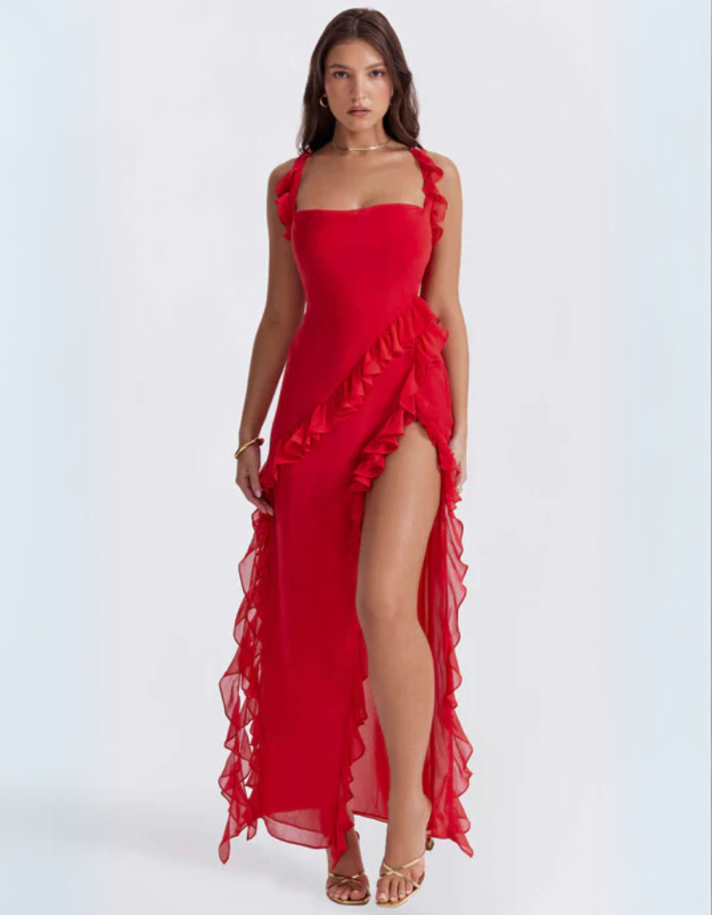 Vera – Ruched elegance – Maxi dress-15142079791488-Santi Vento Atelier