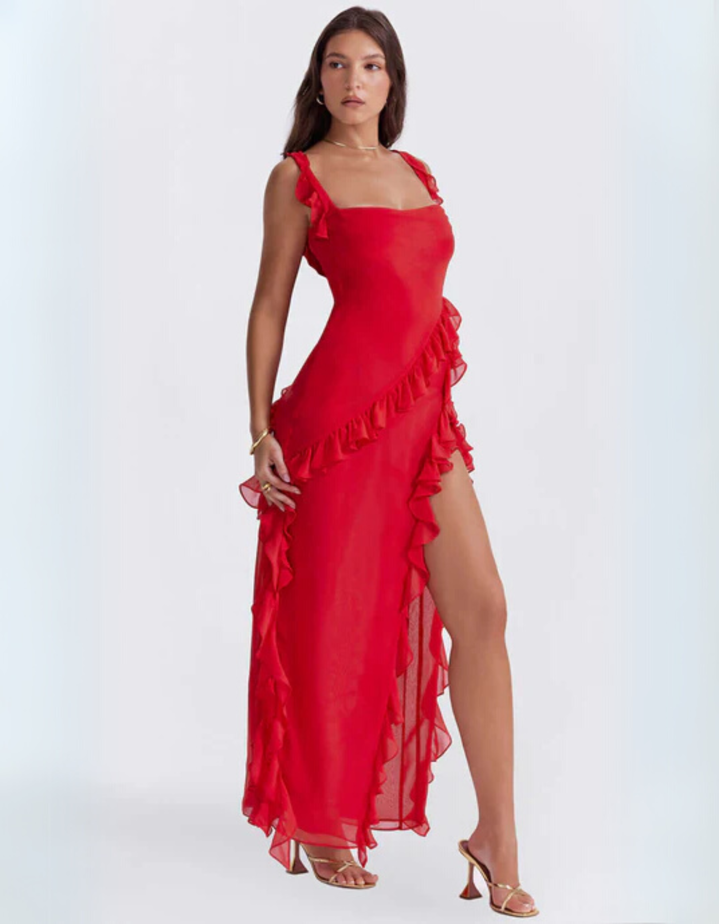 Vera – Ruched elegance – Maxi dress-15142079791488-Santi Vento Atelier