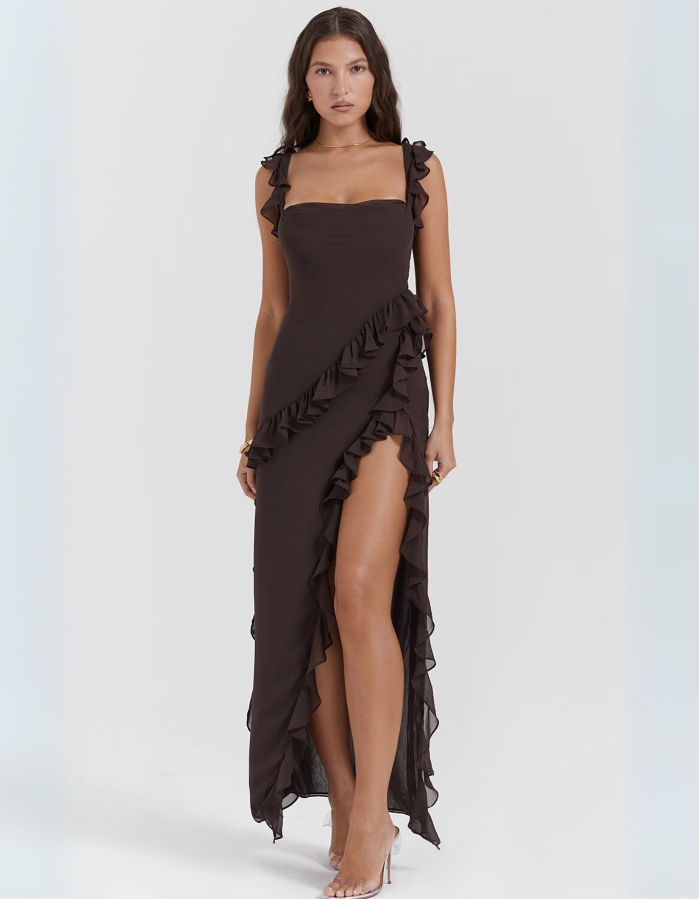 Vera – Ruched elegance – Maxi dress-15142079791488-Santi Vento Atelier