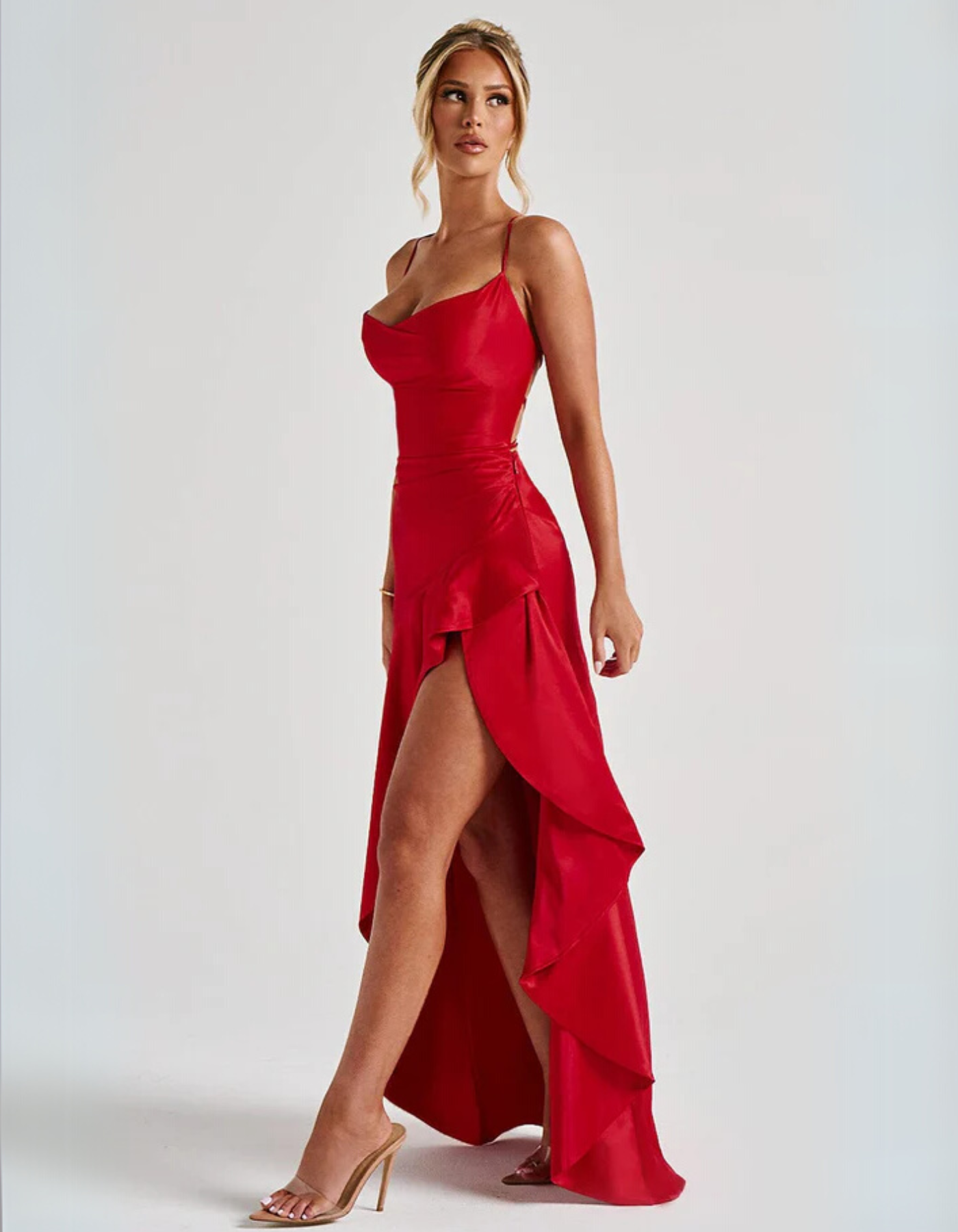 Rosavelle – Draped ruffle detail – Evening gown-15143007650176-Santi Vento Atelier