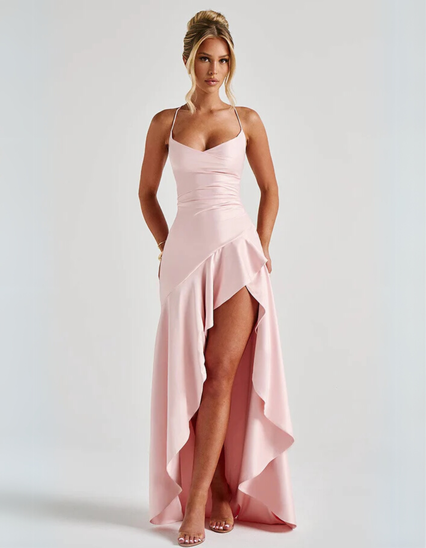 Rosavelle – Draped ruffle detail – Evening gown-15143007650176-Santi Vento Atelier