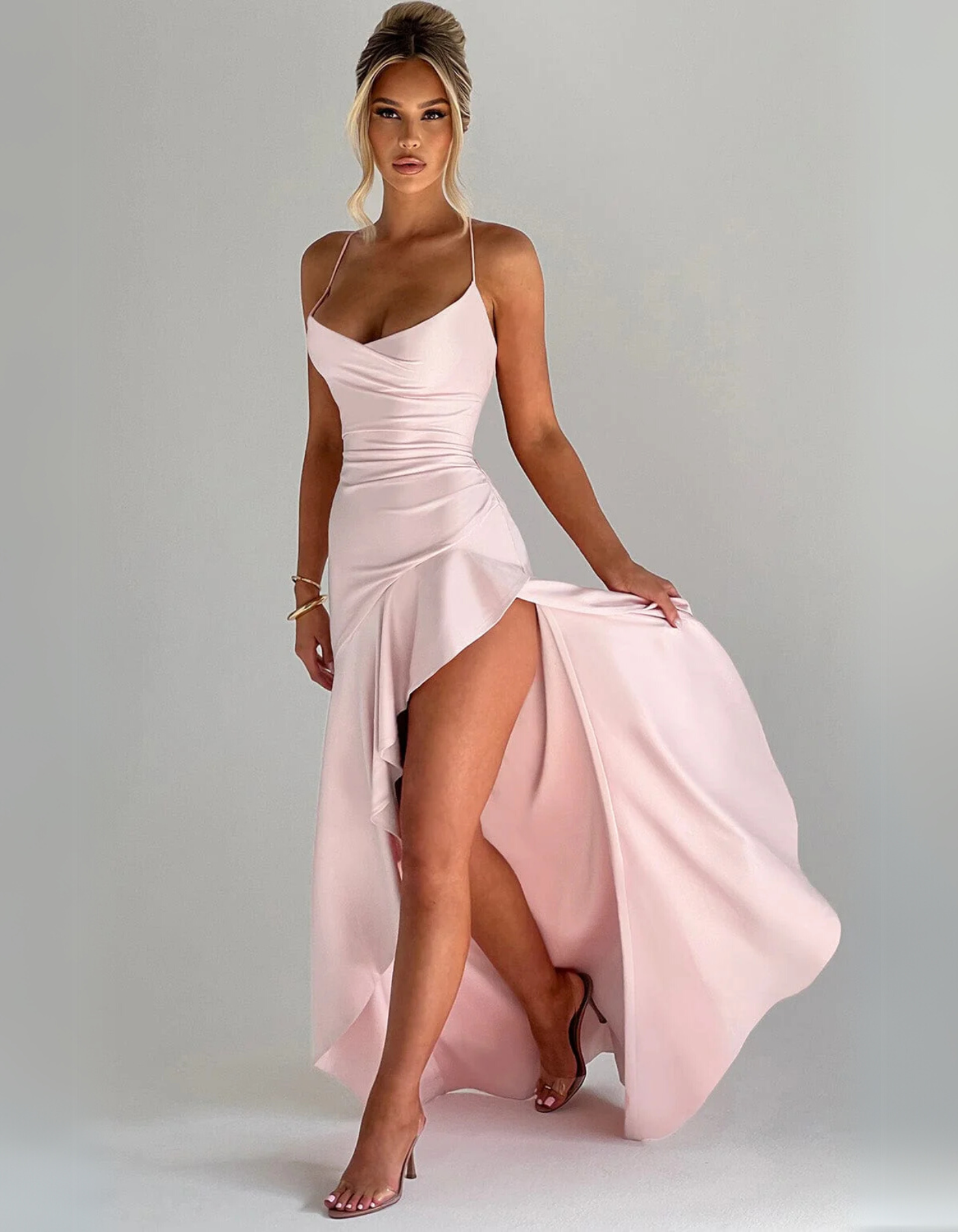 Rosavelle – Draped ruffle detail – Evening gown-15143007650176-Santi Vento Atelier