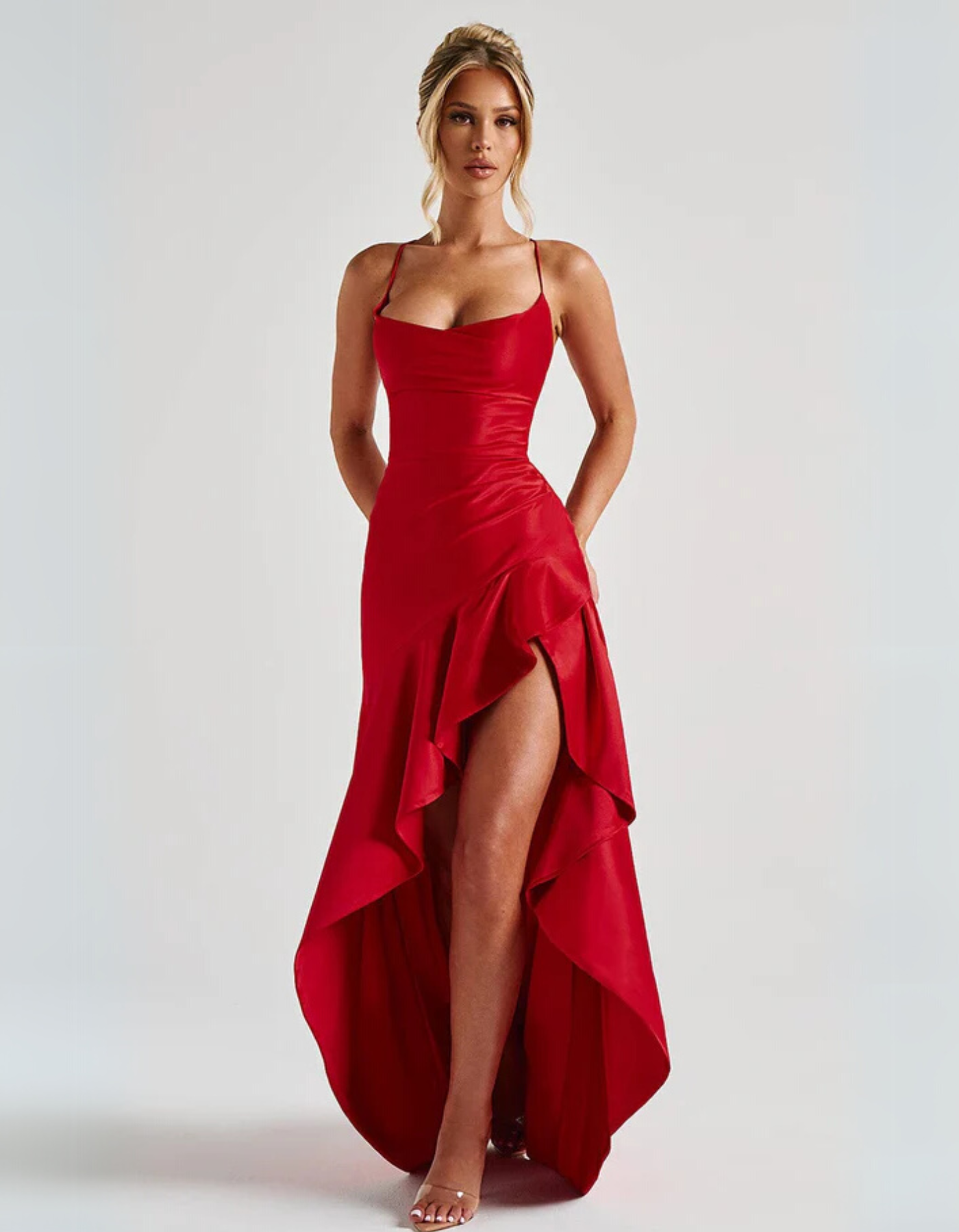 Rosavelle – Draped ruffle detail – Evening gown-15143007650176-Santi Vento Atelier