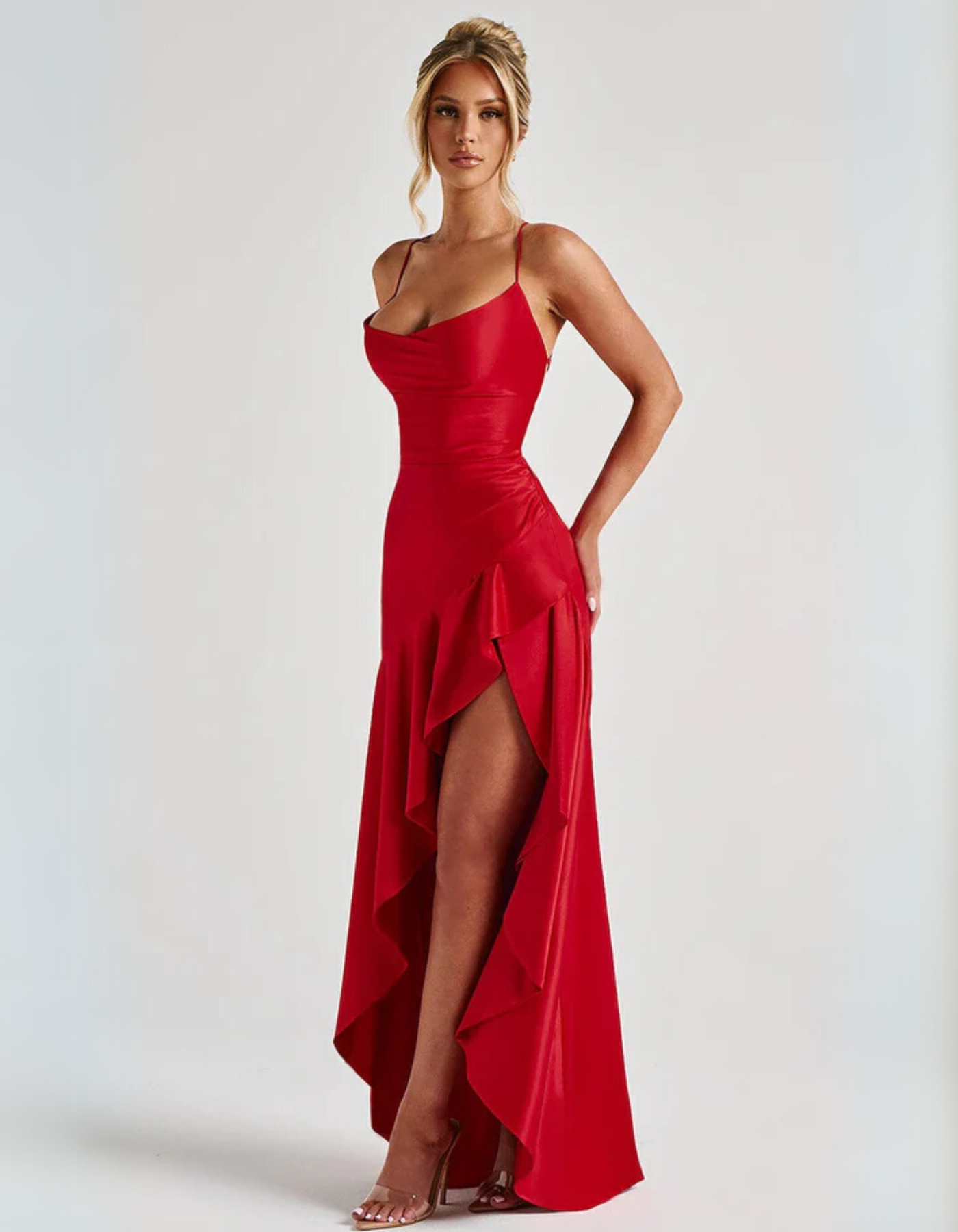 Rosavelle – Draped ruffle detail – Evening gown-15143007650176-Santi Vento Atelier