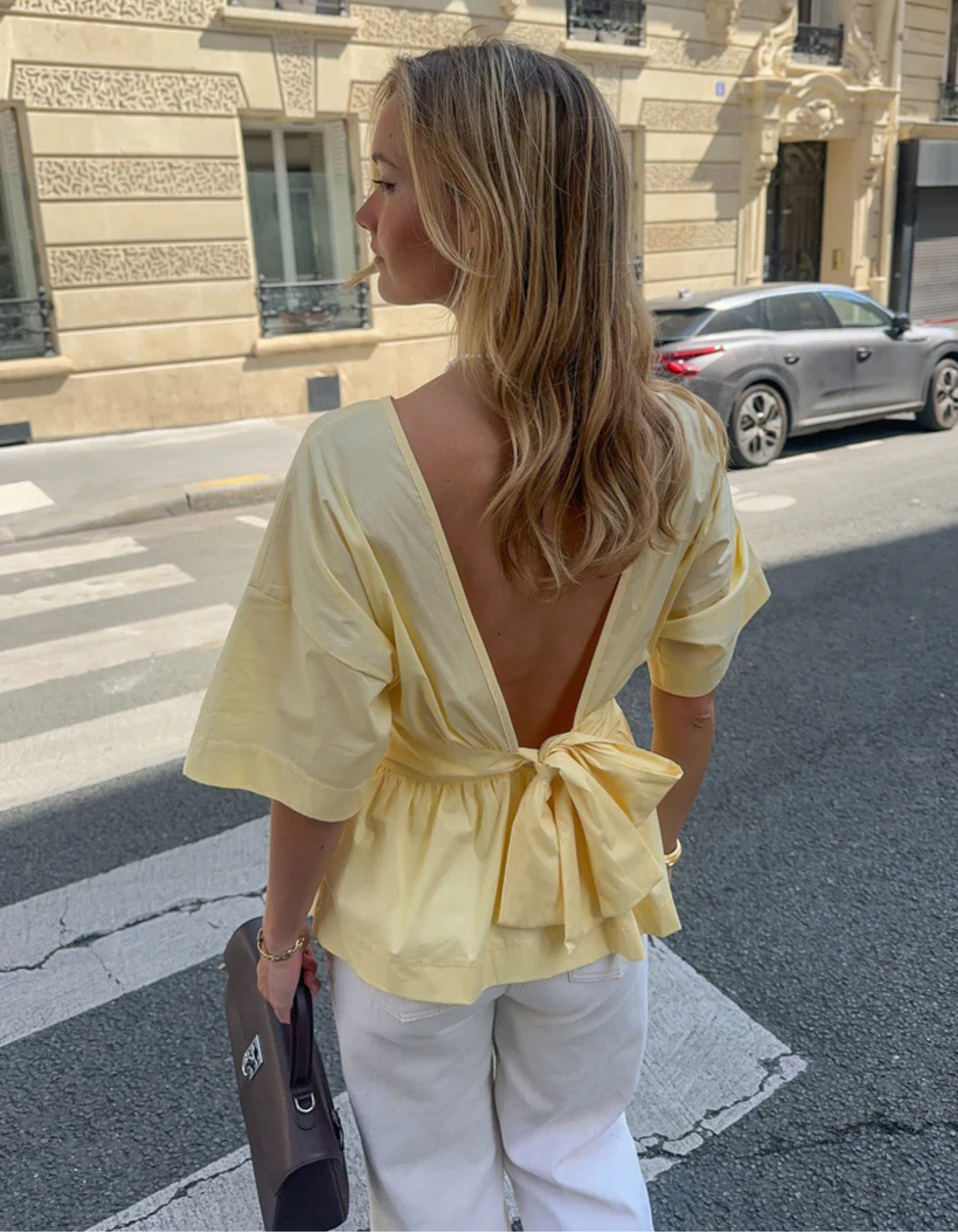 Lumivelle – Open-back charm – Peplum blouse-15144881127808-Santi Vento Atelier