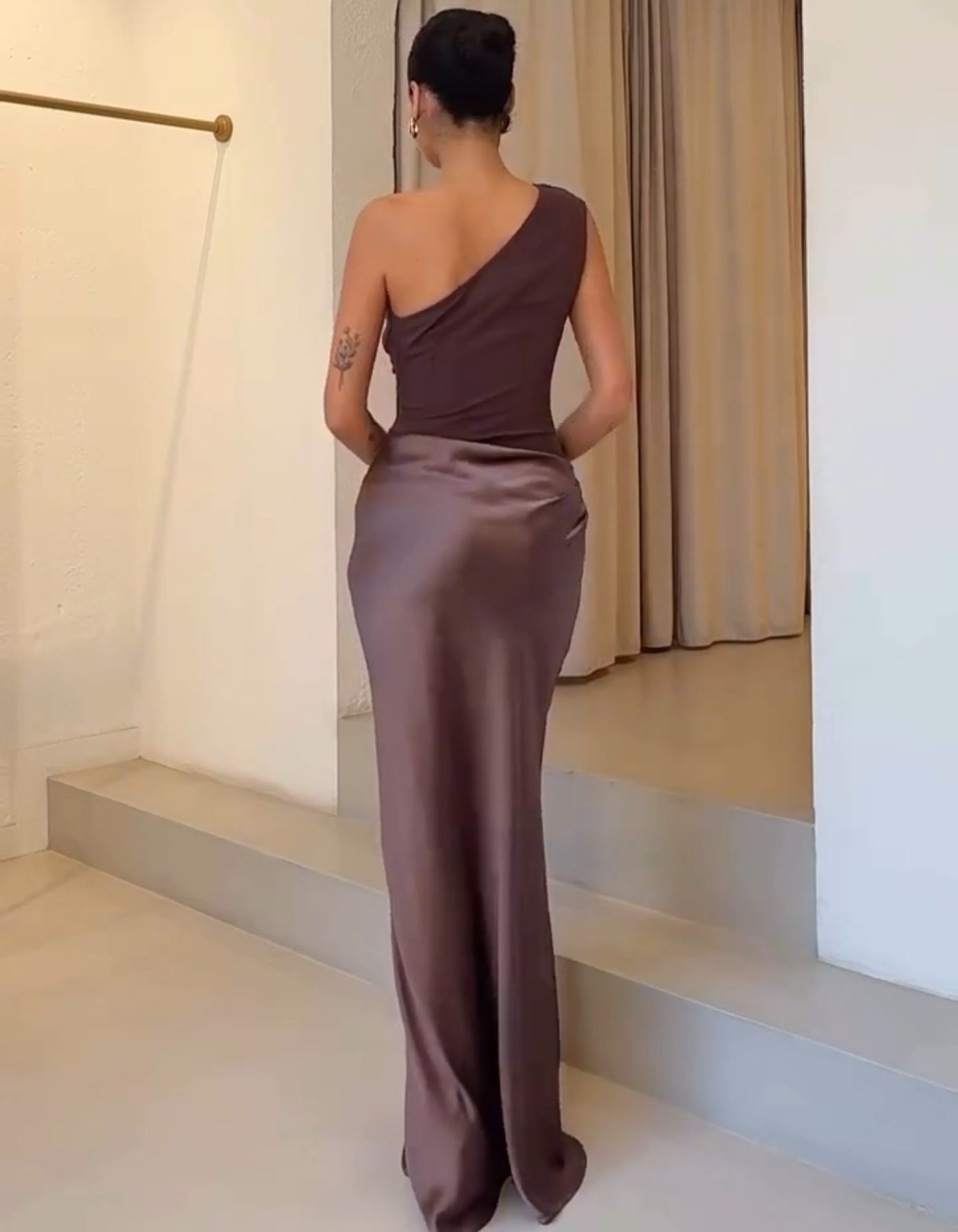 Amaretta – Sculpted drape – Satin evening gown-15150375797120-Santi Vento Atelier