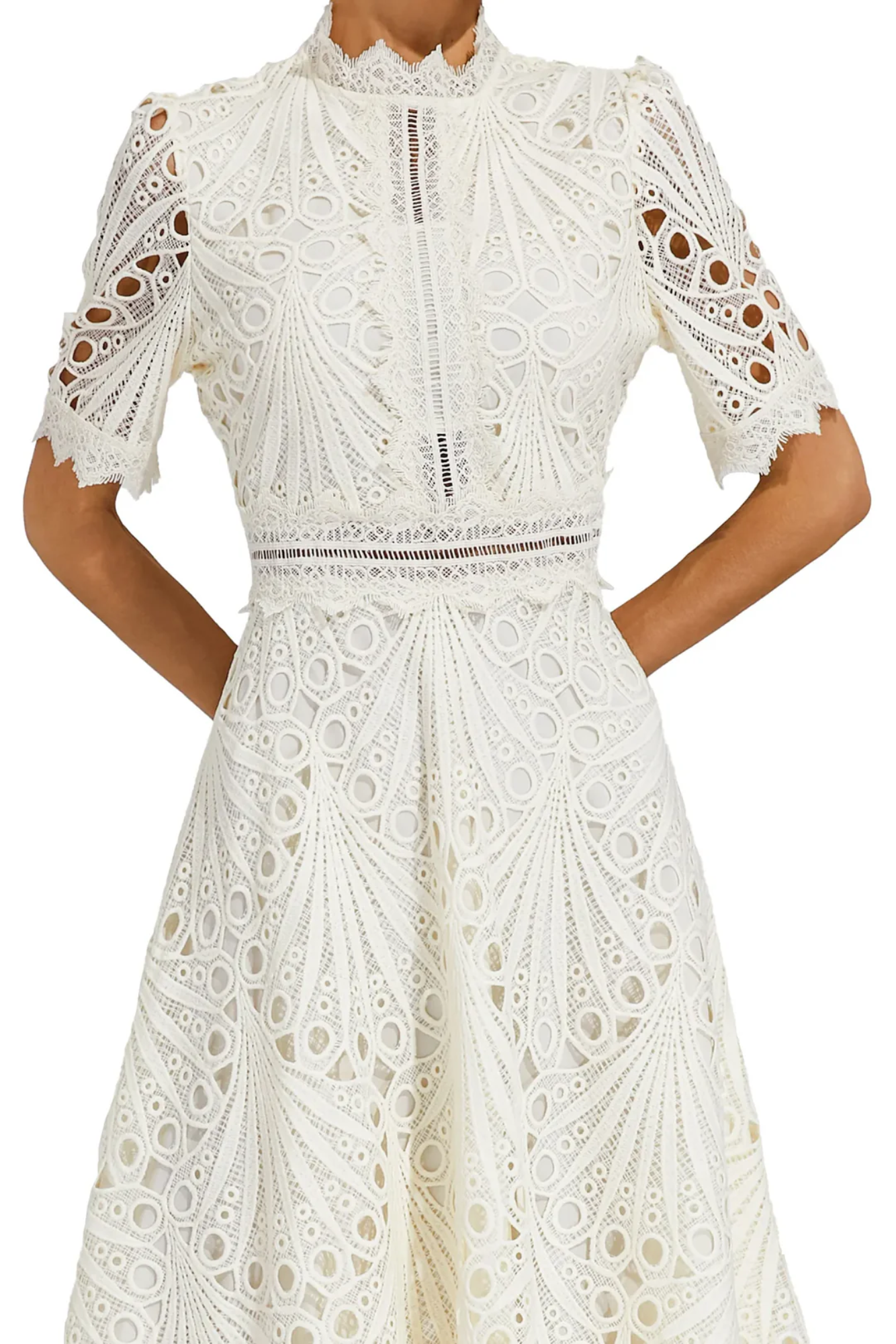 Charlisse – Delicate lace elegance – Midi dress-15139772629376-Santi Vento Atelier