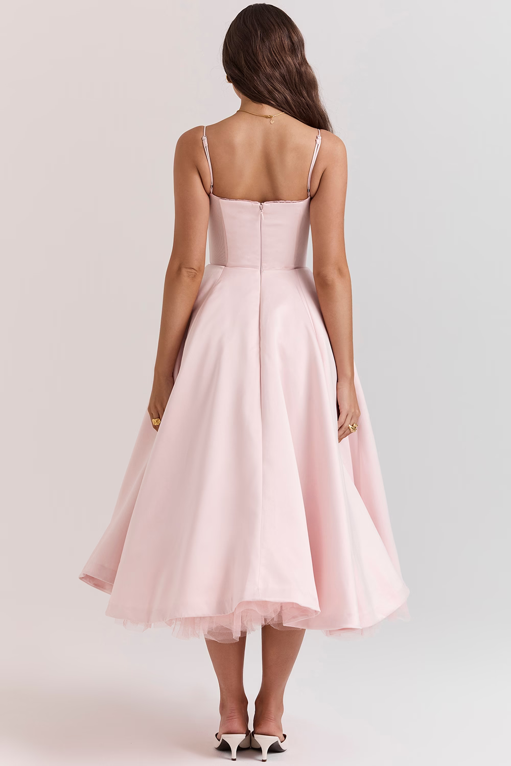 Verdetta – Corset bodice – Midi cocktail dress-15146315153792-Santi Vento Atelier