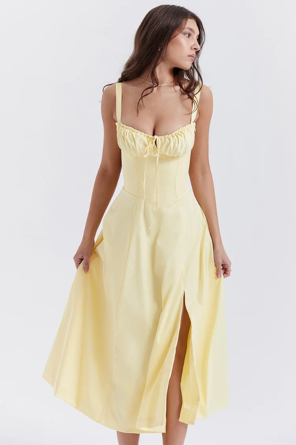 Amelie – Corset bloom – Floral midi dress-15148418236800-Santi Vento Atelier