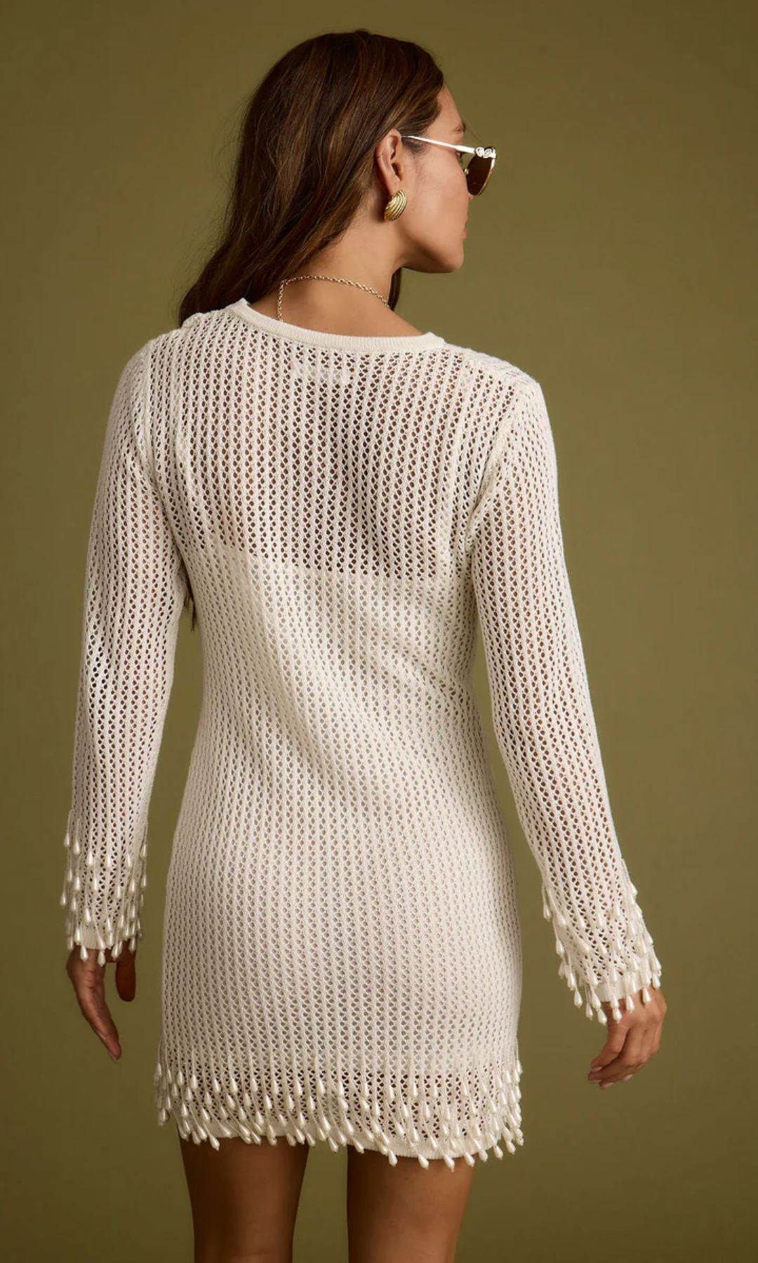 Lunavine – Beaded fringe detail – Crochet mini dress-15143117226368-Santi Vento Atelier