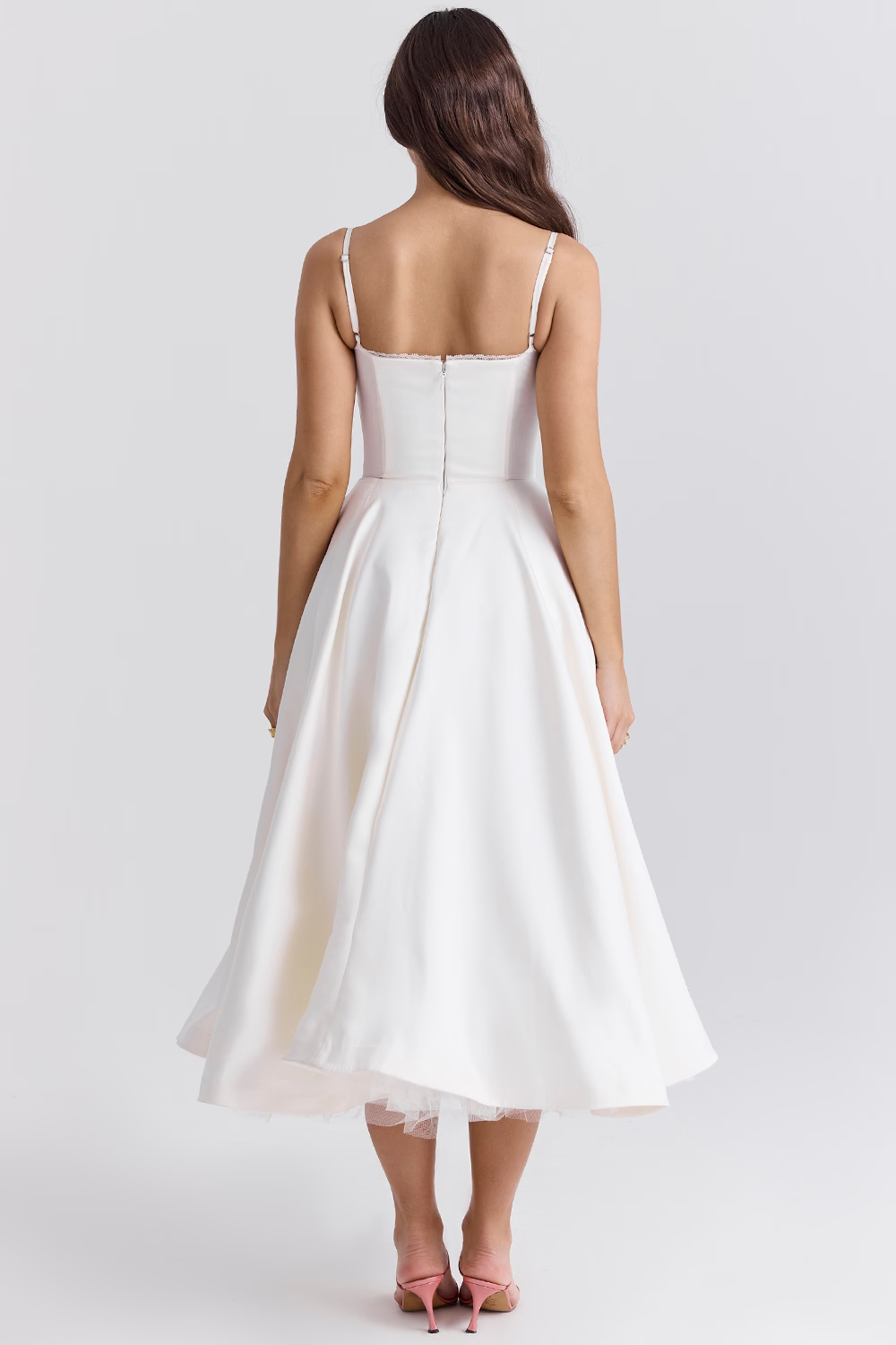 Verdetta – Corset bodice – Midi cocktail dress-15146315153792-Santi Vento Atelier