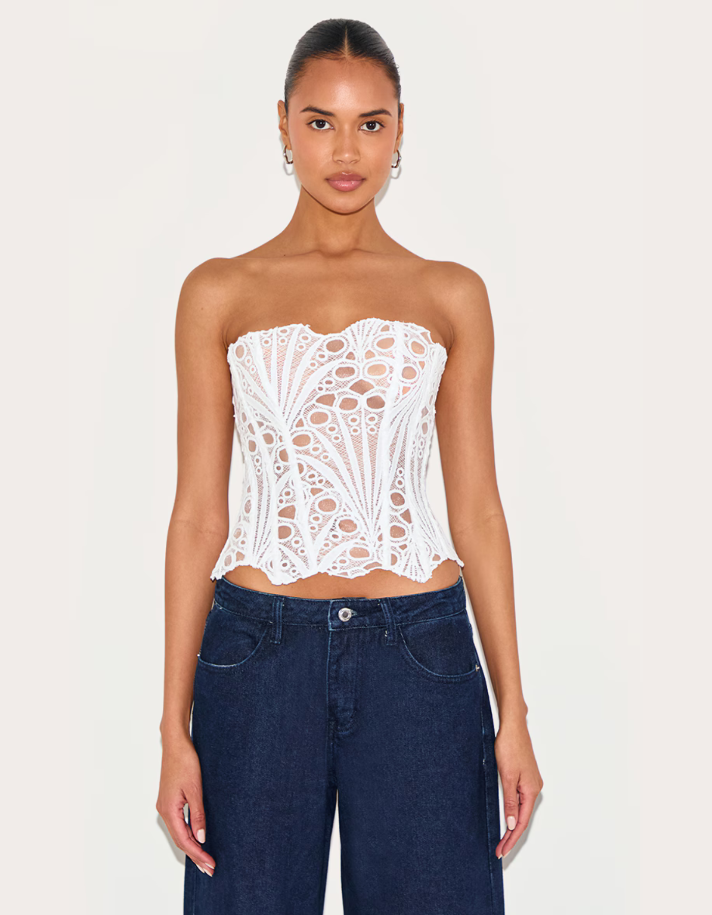 Sorellina – Embroidered cut-out lace – Corset top-15139892494720-Santi Vento Atelier