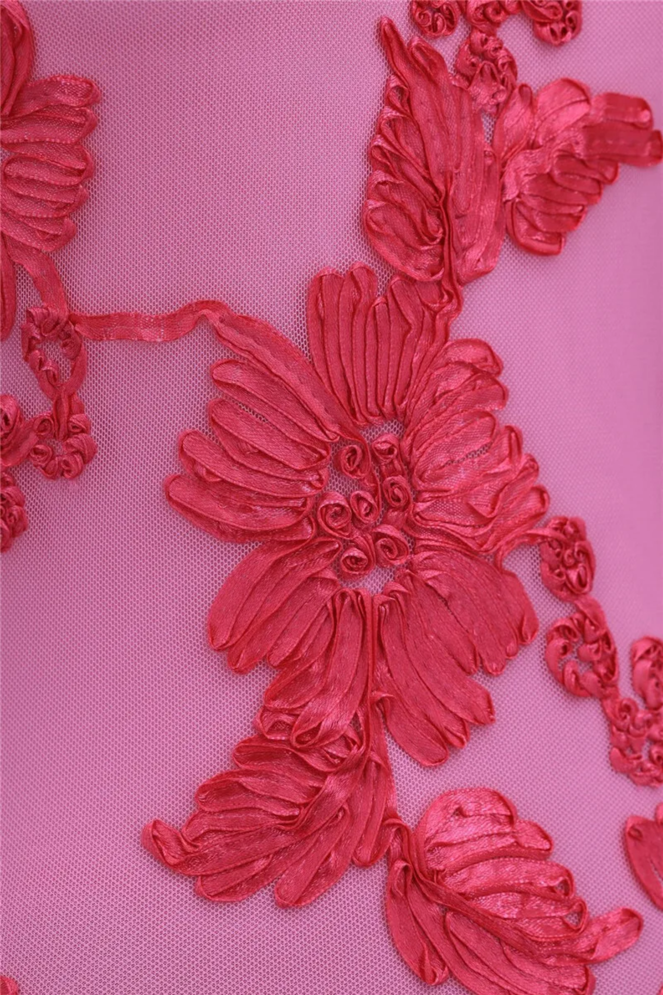 Rose – Fuchsia applique flair – Sleeveless column dress-15148418138496-Santi Vento Atelier
