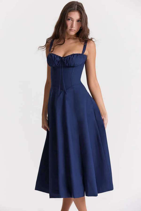 Amelie – Corset bloom – Floral midi dress-15148418236800-Santi Vento Atelier