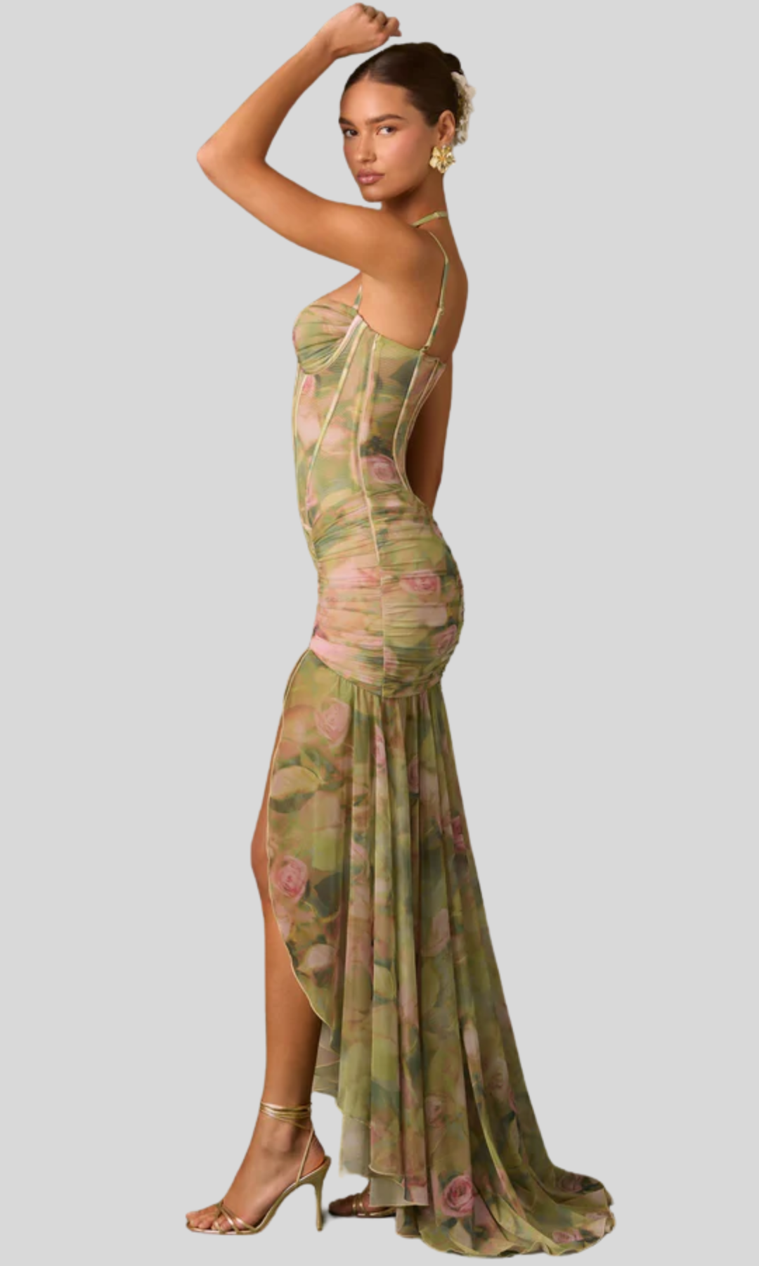 Verelune – Floral draped – Corset maxi dress-15142016647552-Santi Vento Atelier