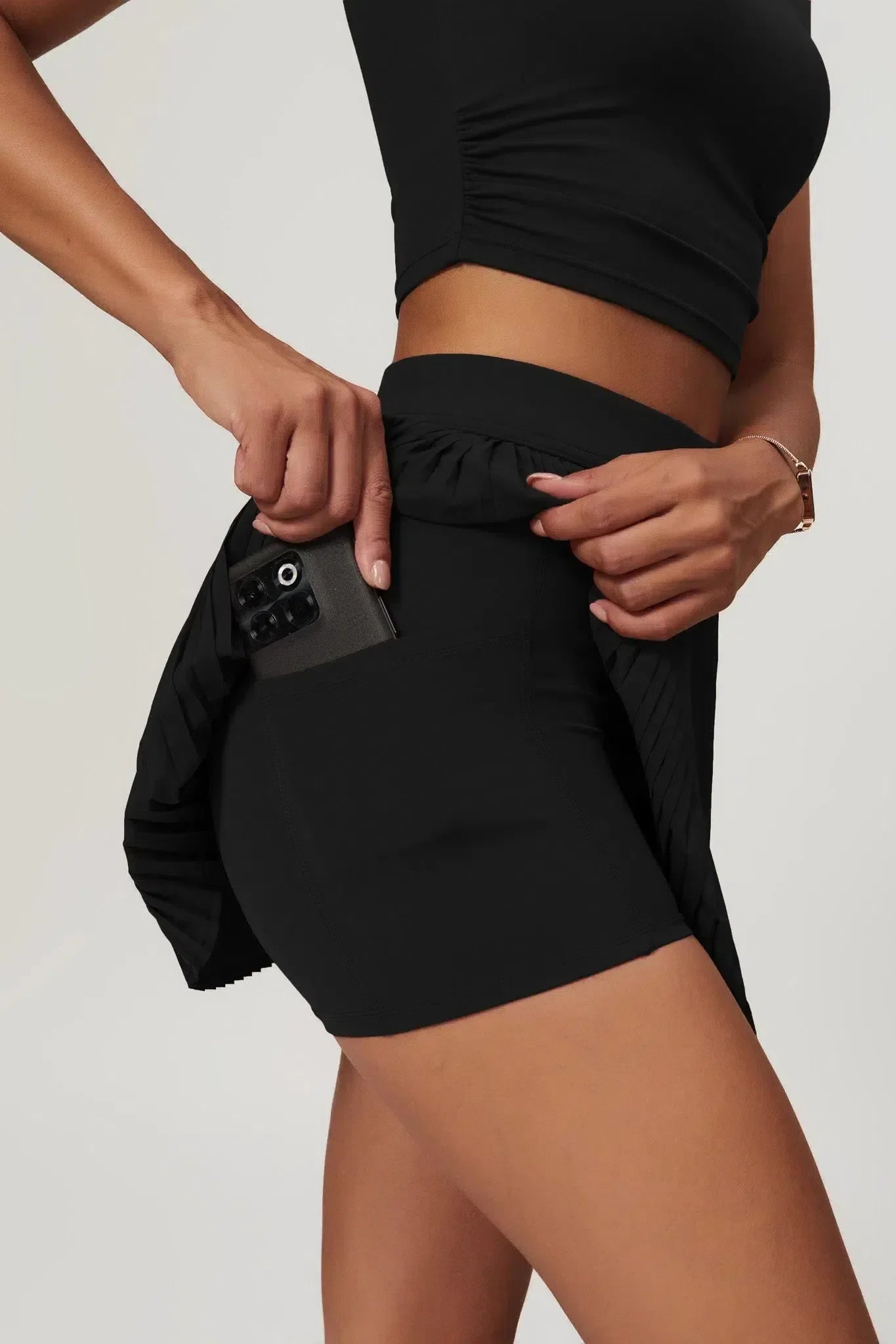 Abriana – Pleated design – Mini skirt-15138001486208-Santi Vento Atelier