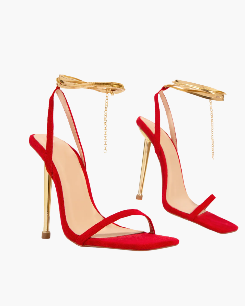 Adrienne – Gold-tone hardware – Ankle chain stiletto heels-15137993097600-Santi Vento Atelier