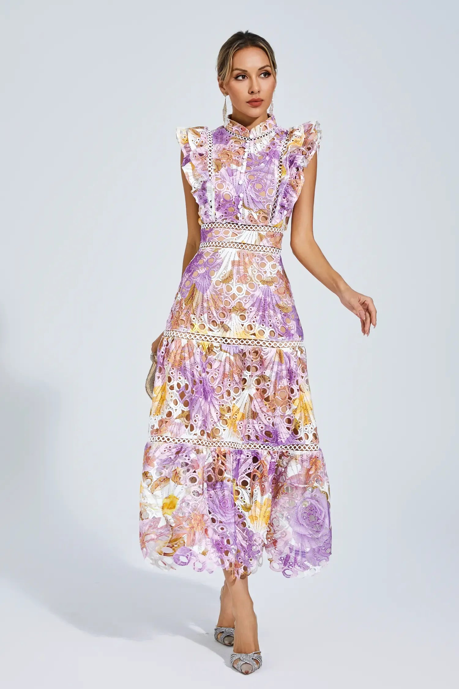 Alouvelle - Embroidered romance – Midi dress-15153944723840-Santi Vento Atelier