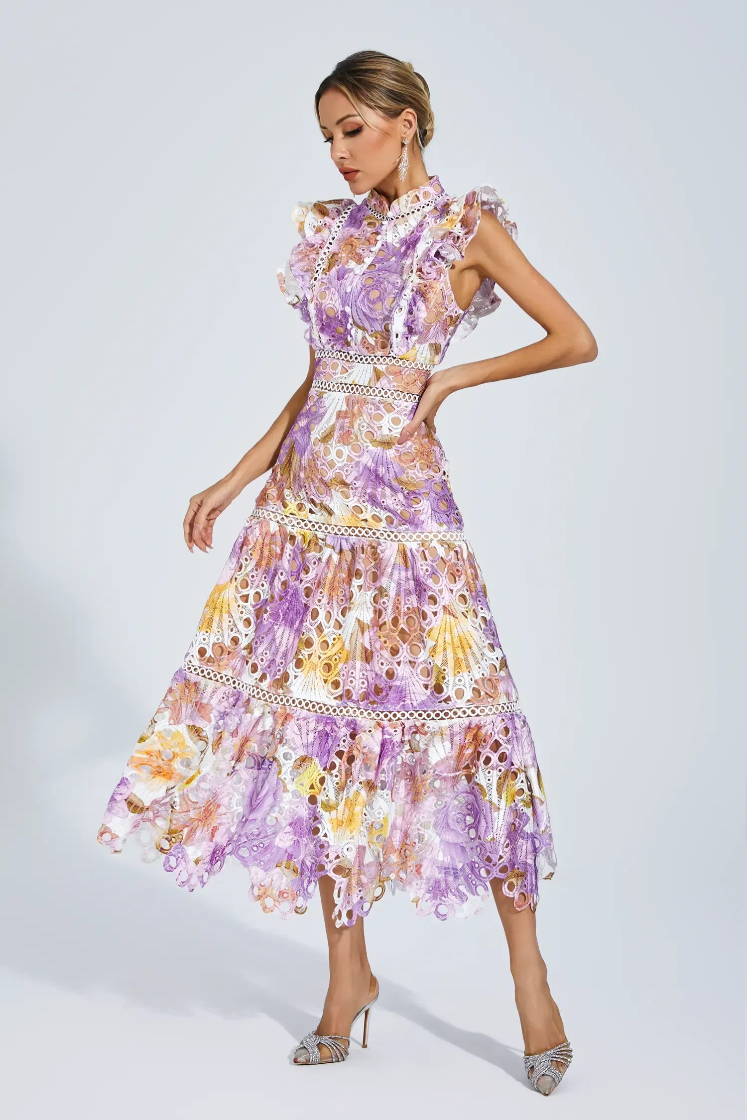 Alouvelle - Embroidered romance – Midi dress-15153944723840-Santi Vento Atelier