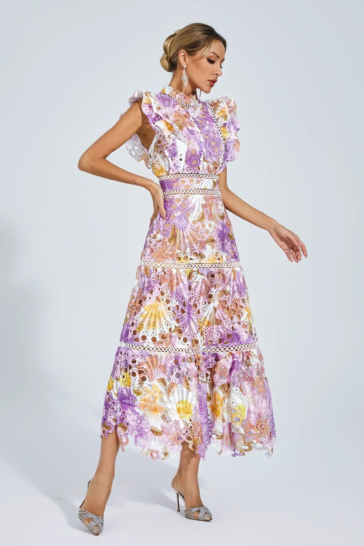 Alouvelle - Embroidered romance – Midi dress-15153944723840-Santi Vento Atelier