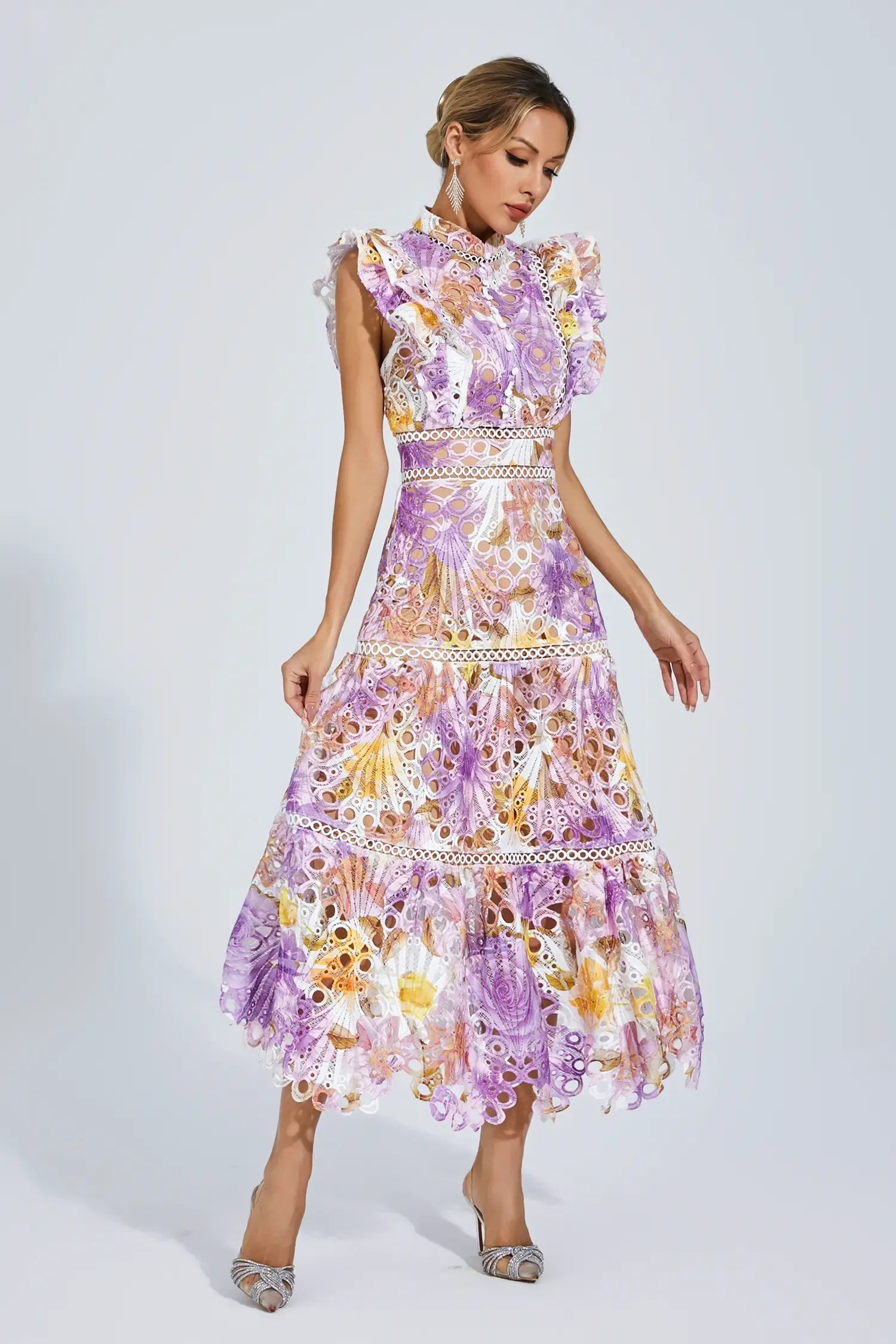 Alouvelle - Embroidered romance – Midi dress-15153944723840-Santi Vento Atelier