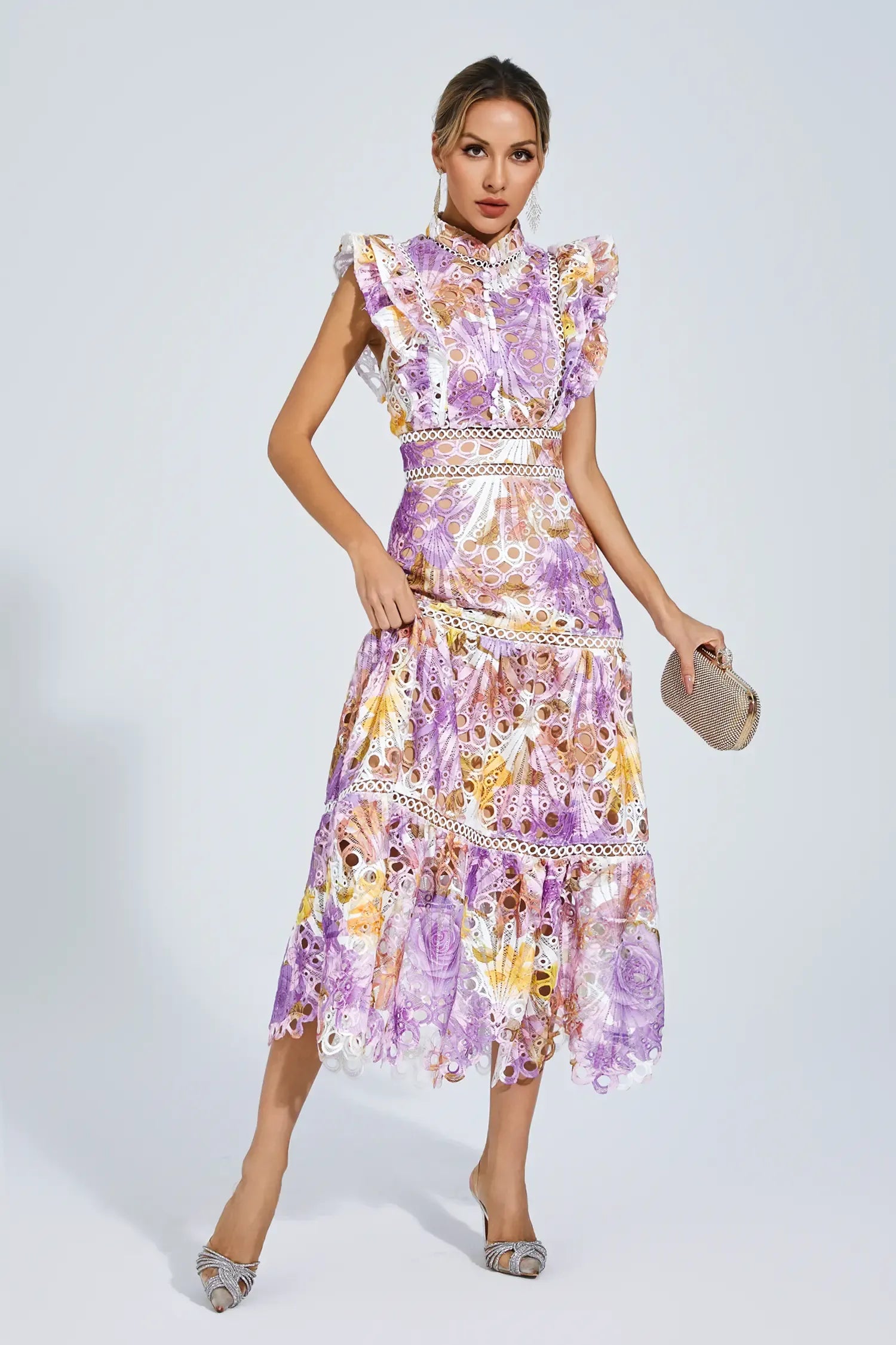 Alouvelle - Embroidered romance – Midi dress-15153944723840-Santi Vento Atelier