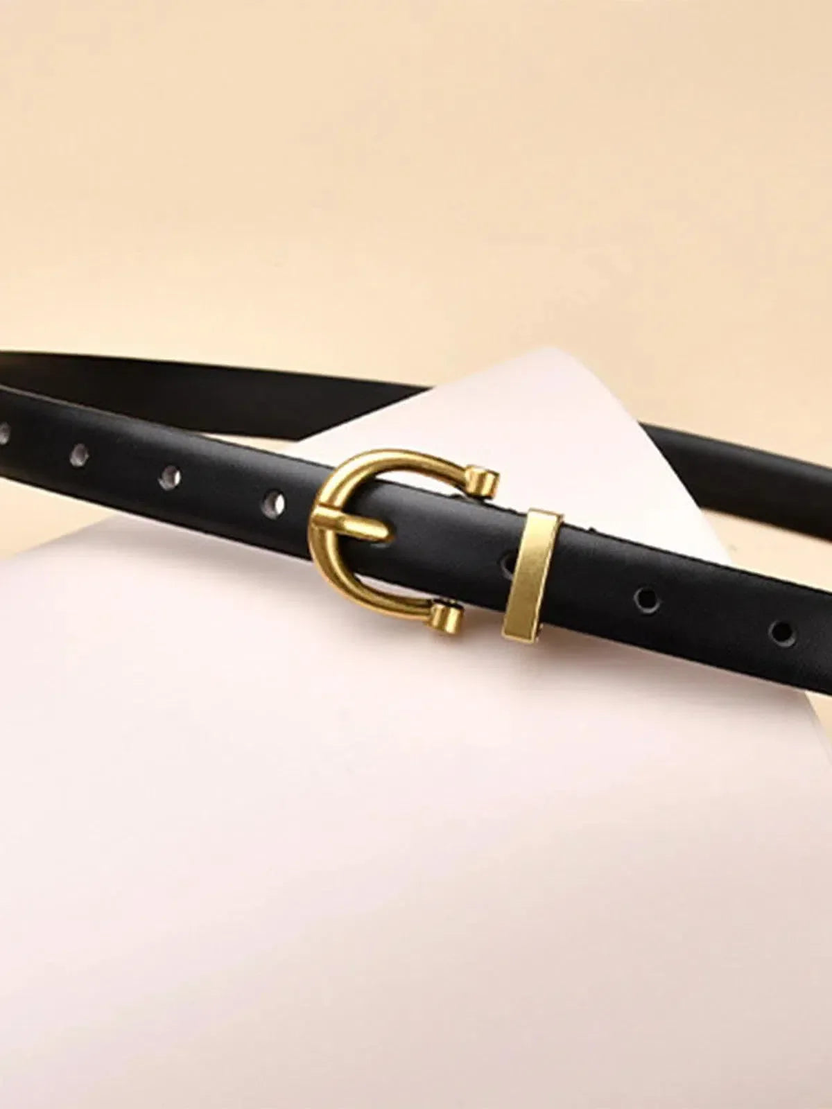 Althea – Minimalist black design – Buckle belt-15137955938688-Santi Vento Atelier