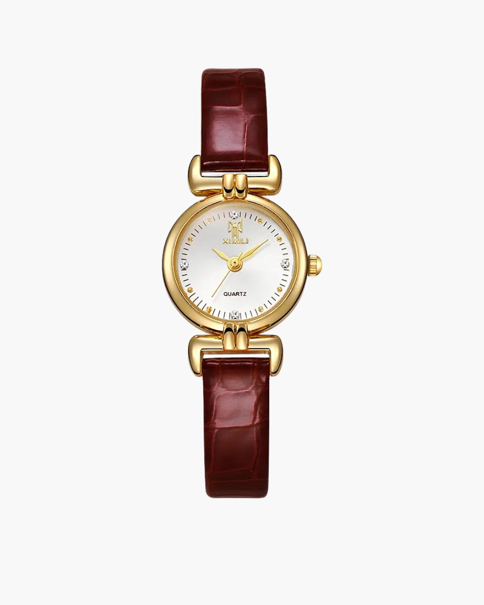 Amélisse – Bordeaux leather – Wristwatch-15137987395968-Santi Vento Atelier