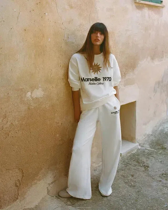 Antoinette – Crew neck sweatshirt – Wide pants – Marseille lounge set-15141242274176-Santi Vento Atelier