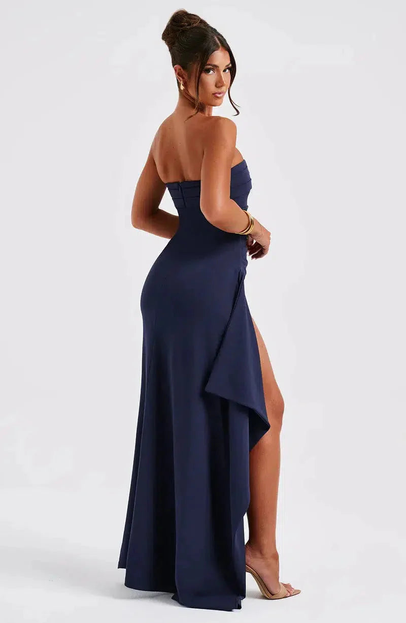 Arcadia – Thigh-high split – Maxi dress-15139766632832-Santi Vento Atelier