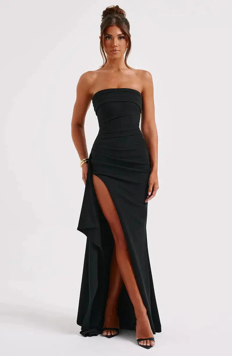 Arcadia – Thigh-high split – Maxi dress-15139766632832-Santi Vento Atelier