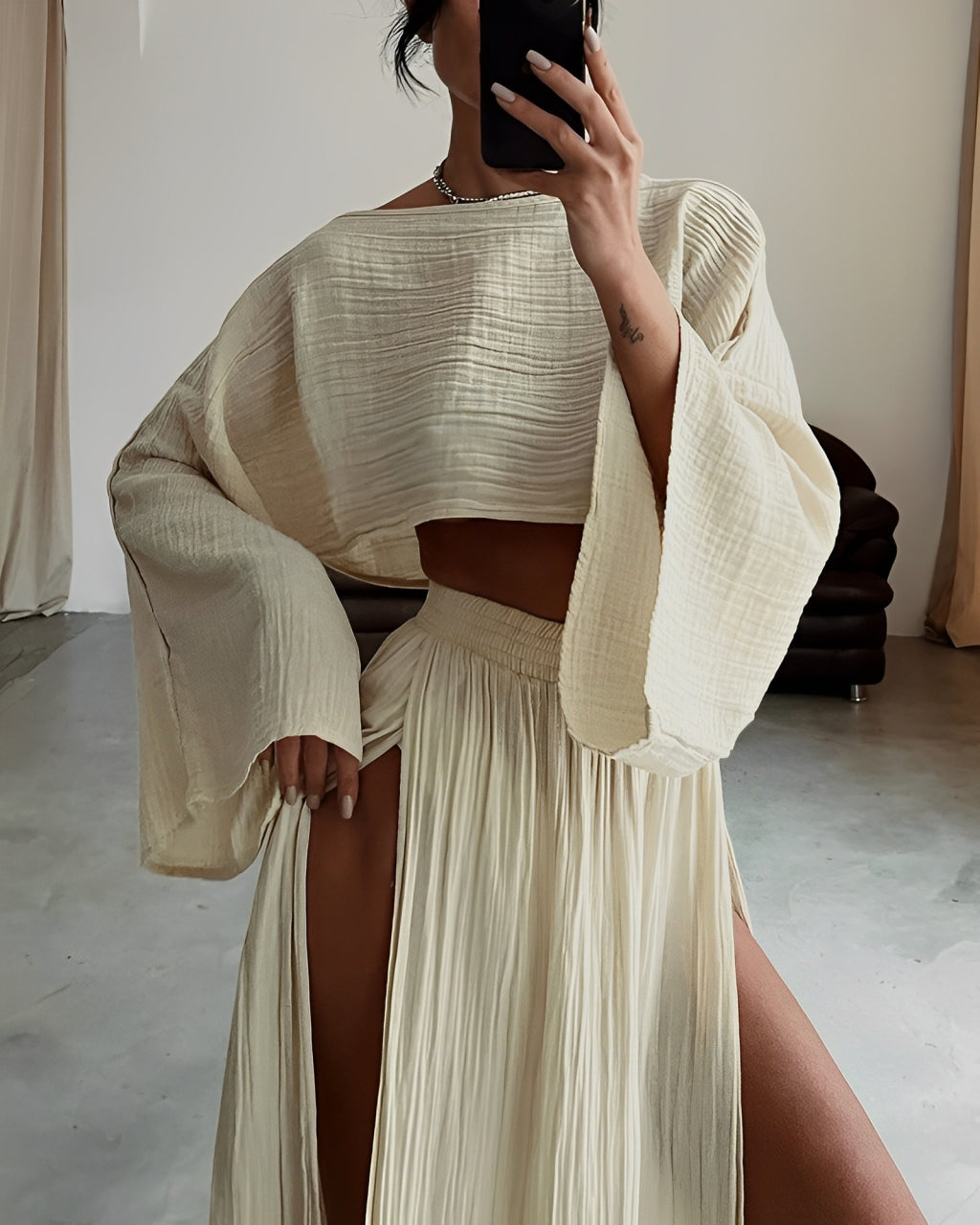 Aveline – Flowy co-ord – Beach set-15146312794496-Santi Vento Atelier