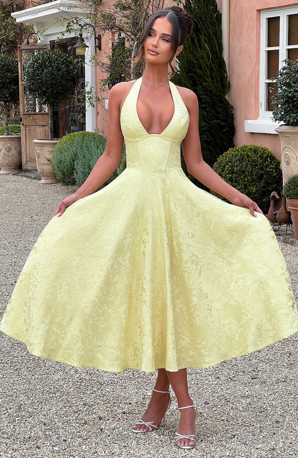 Bellanique – Vintage halterneck charm – Midi dress-15141606457728-Santi Vento Atelier