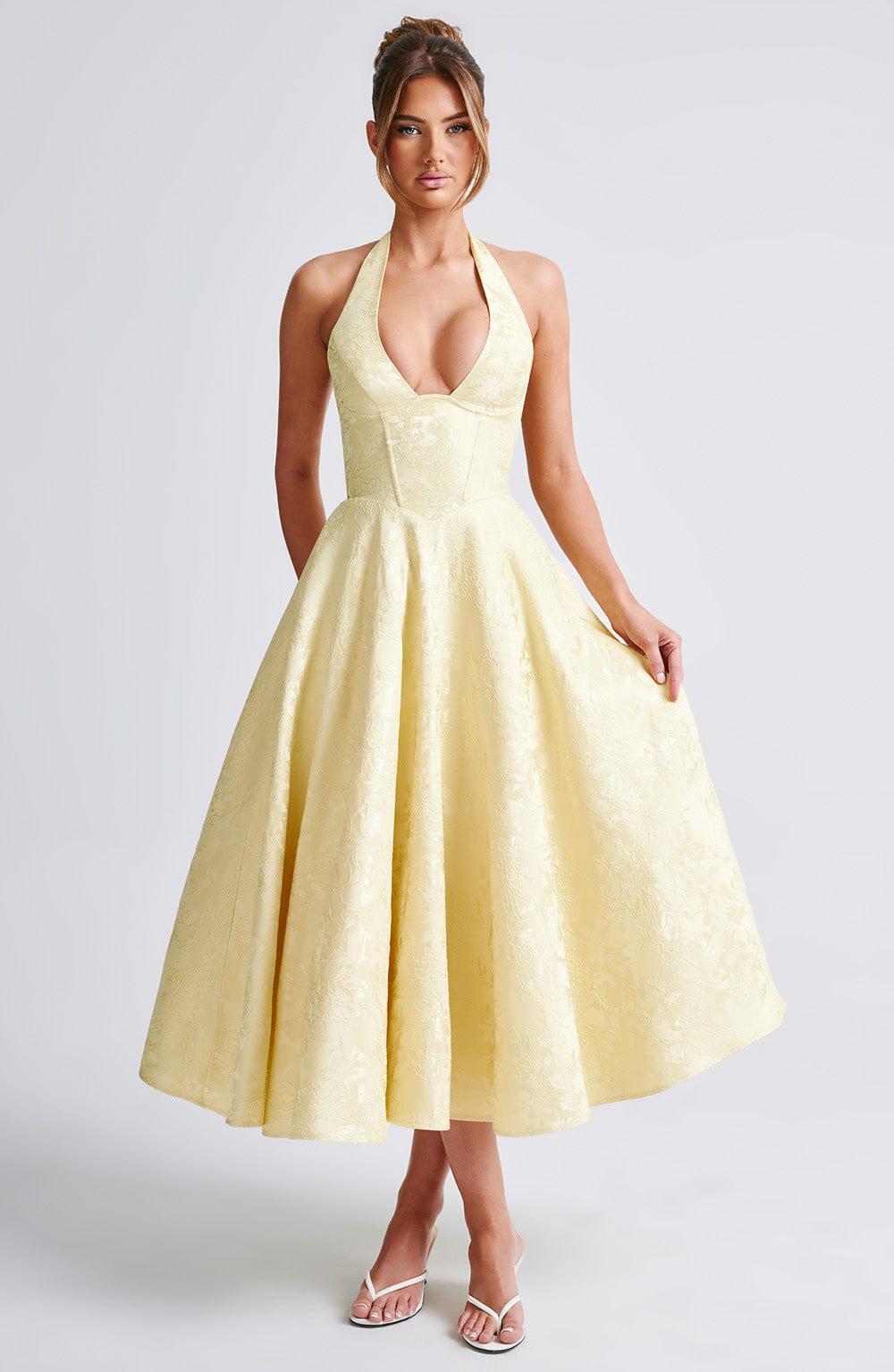 Bellanique – Vintage halterneck charm – Midi dress-15141606457728-Santi Vento Atelier